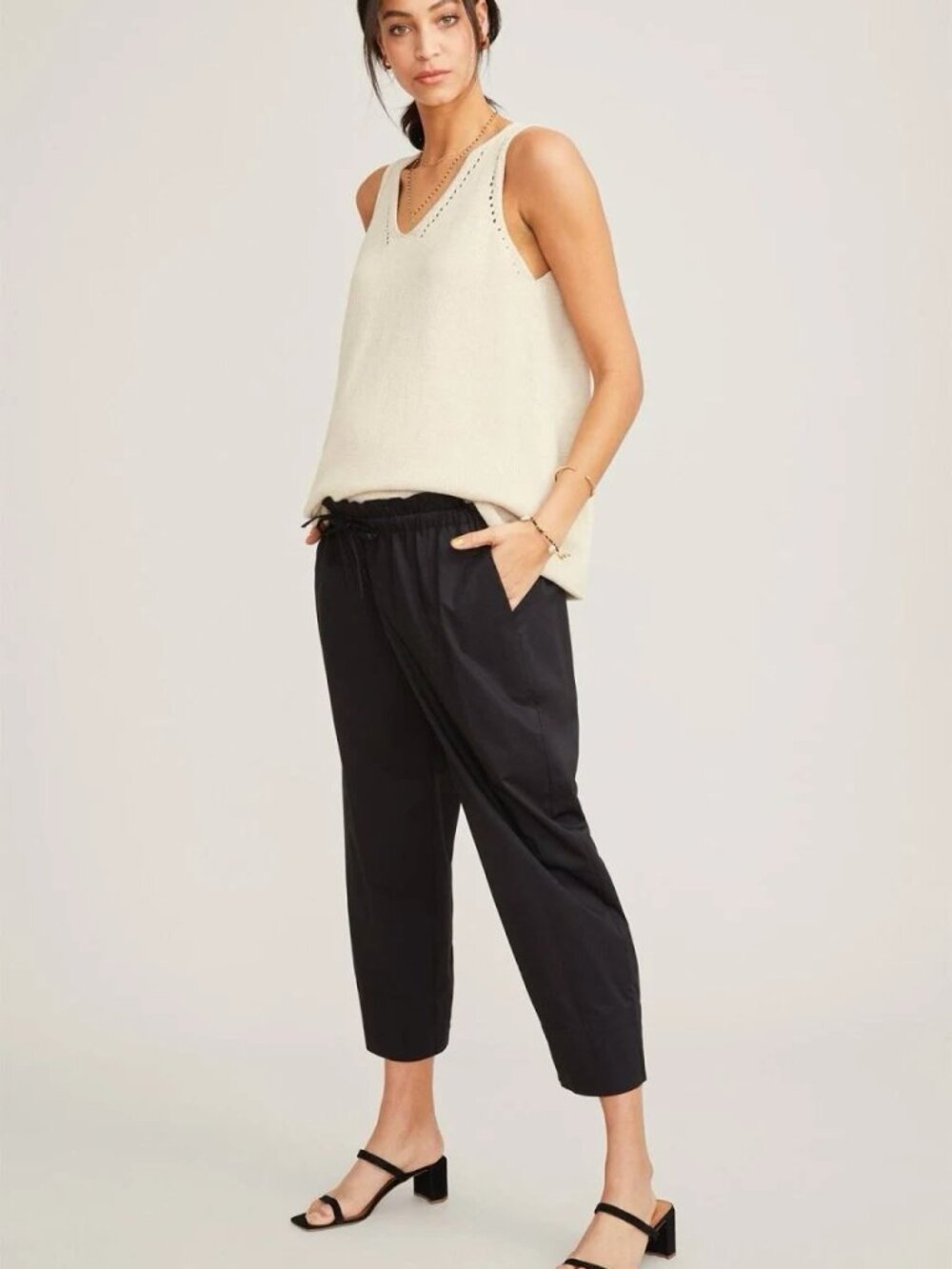 HATCH x JCrew maternity work pant in black, XS